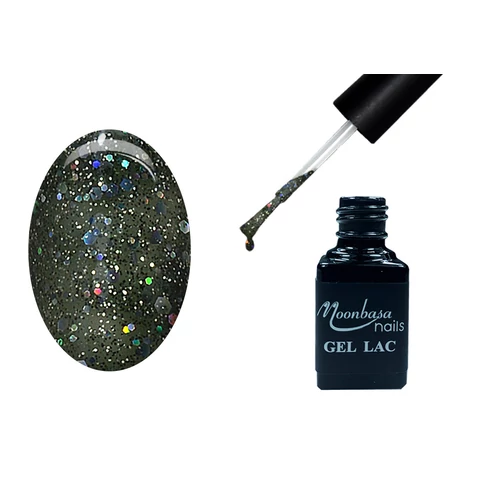 ONE step géllakk 5ml #261 Méregzöld szivárvány glitterrel